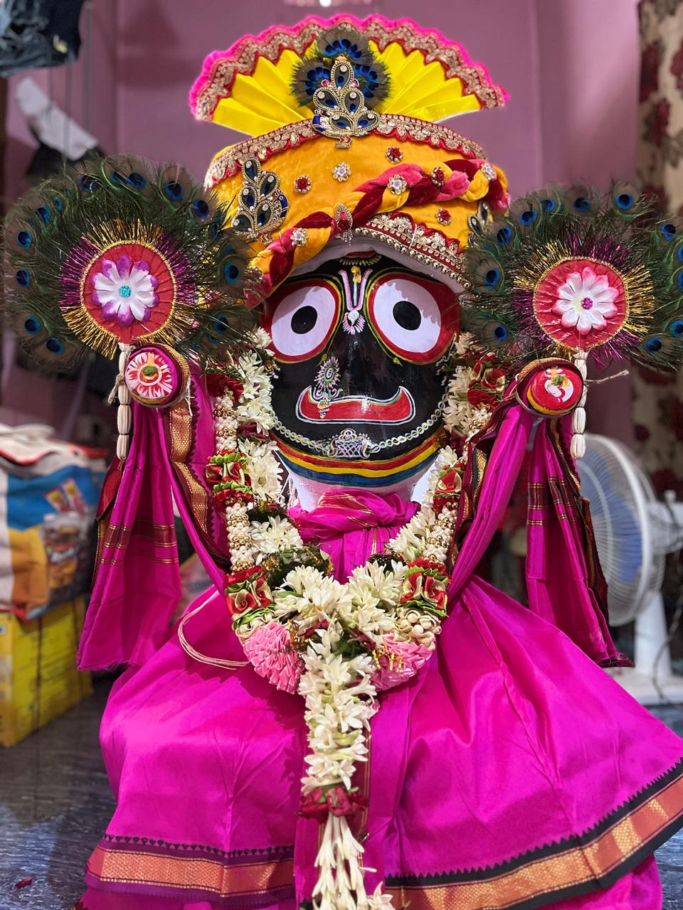 Deity dressed for the procession