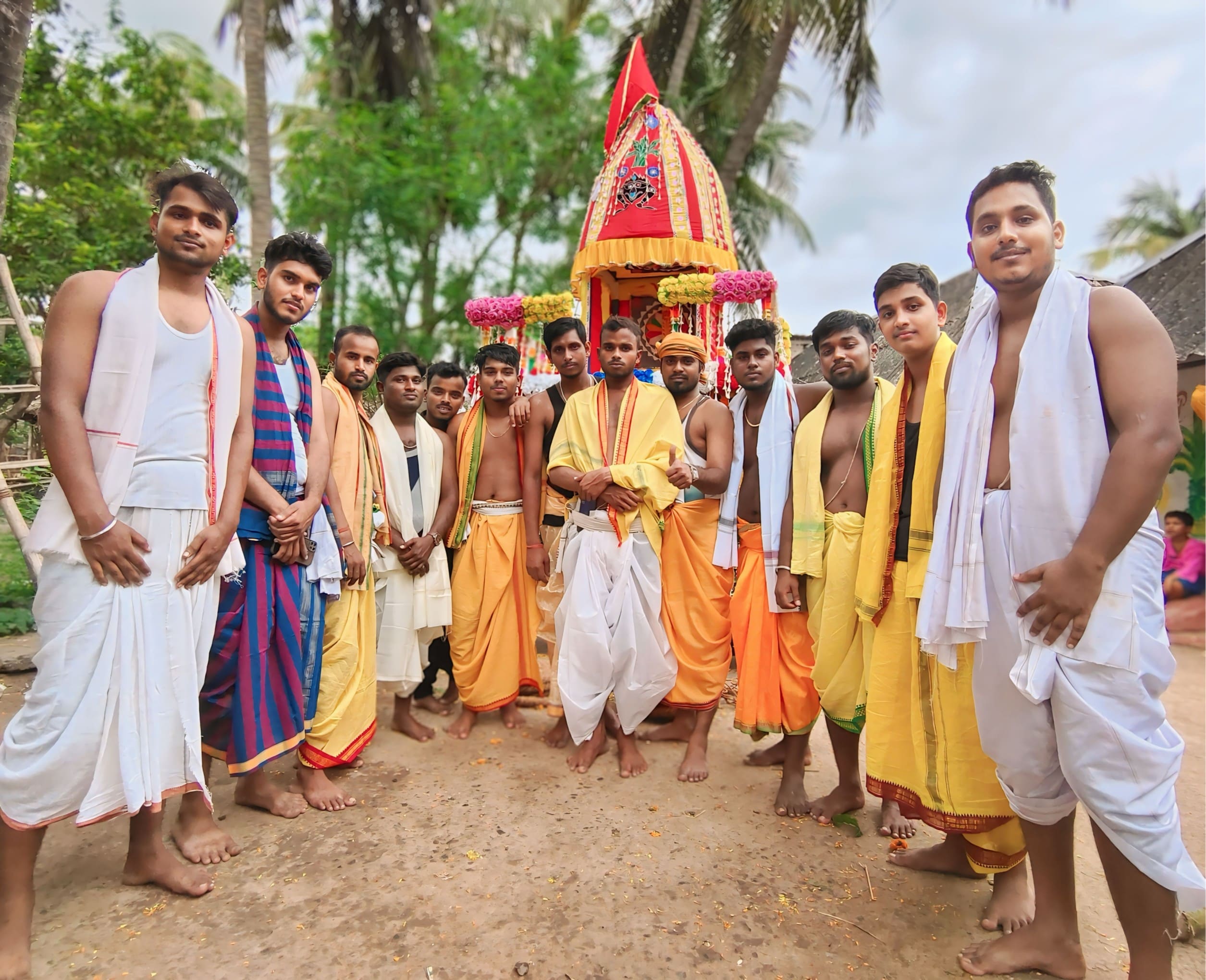 Devotees during the procession